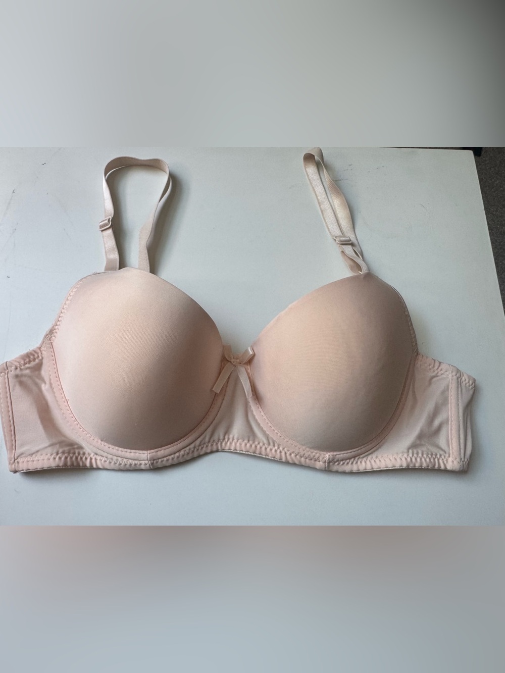 Sofra Intimates Light Peach Seamless Comfort Full Coverage Bra   Size 36c